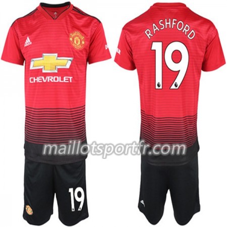 Maillot de Foot Manchester United Marcus Rashford 19 Enfant Domicile 2018/19